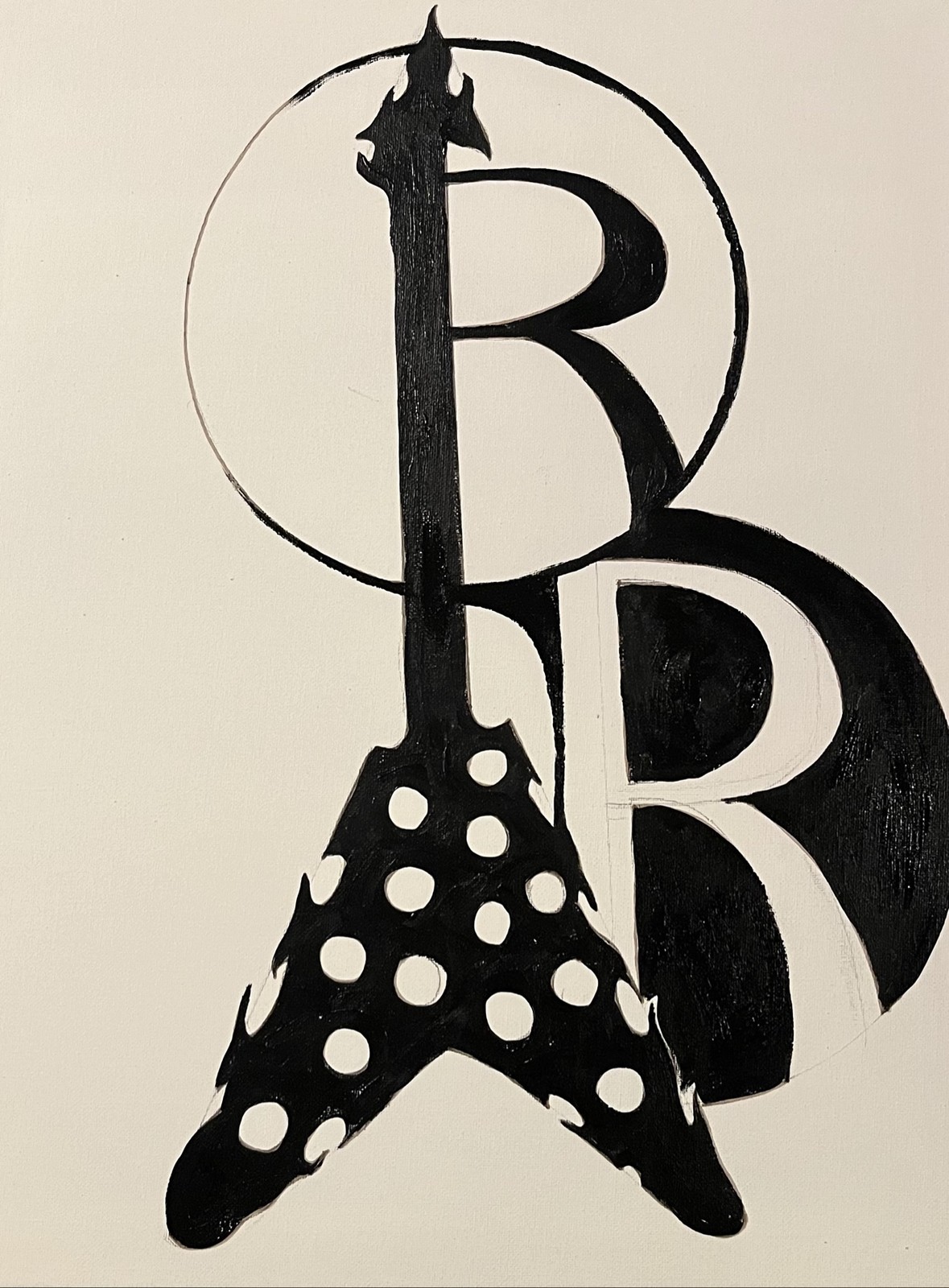 BR Monogram, original acrylic painting by Franco Piperis