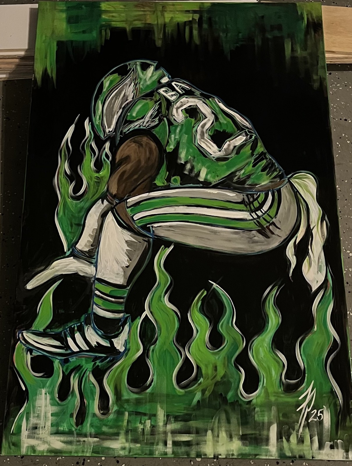 Eagles Inferno, original acrylic painting by Franco Piperis