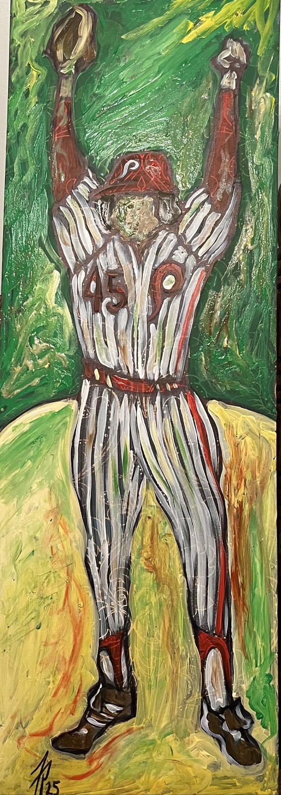Phillies Victory, original acrylic painting by Franco Piperis