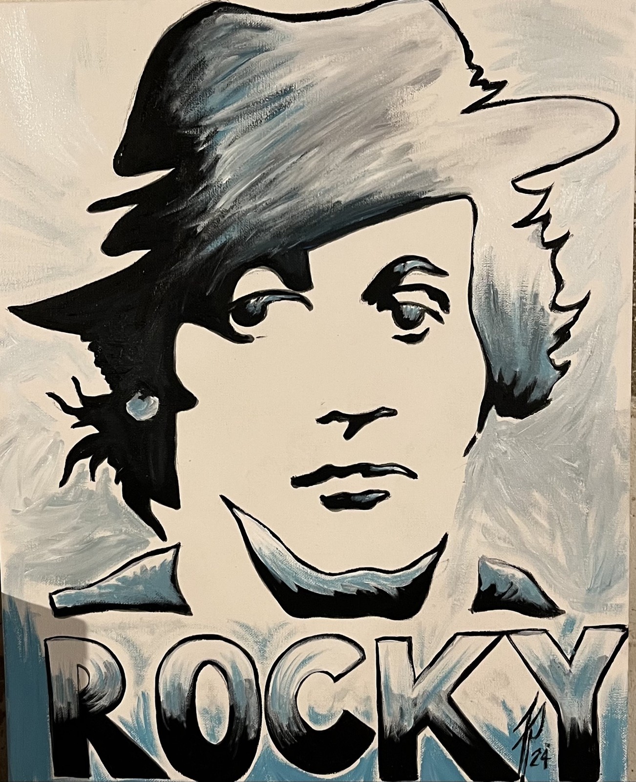 Rocky, original acrylic painting by Franco Piperis