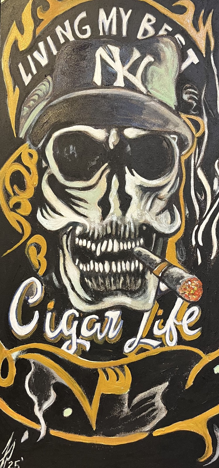 Skulls paintings by Franco Piperis